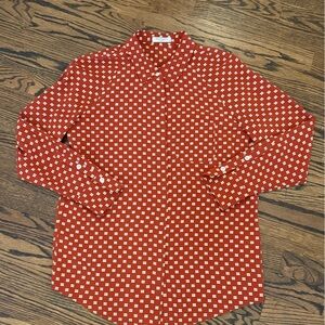 EQUIPMENT 100% silk flawless button down size small burnt orange